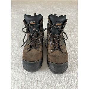 Ariat ASTM F2892-18 EH Leather Waterproof Work Boots Mens Size 8B Slip Resistant